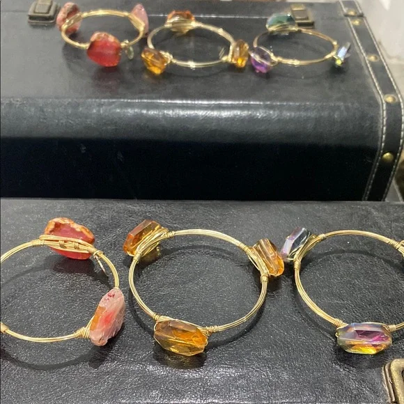 Bourbon and Bowties Gold and Red Bracelet - Picture 3 of 6